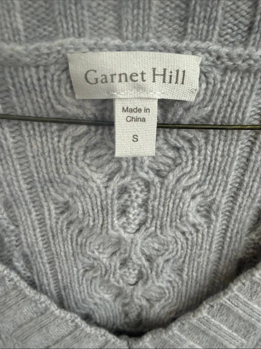 NWOT! Garnet Hill Light Gray Cashmere V-Neck Sweater Vest. Size Small. - Picture 2 of 4